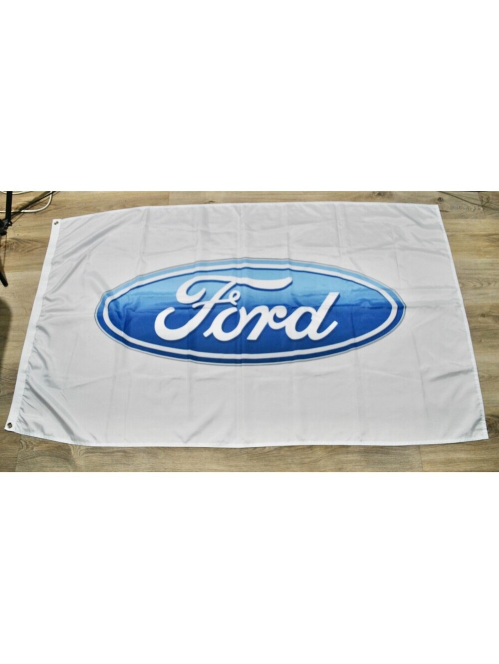 Ford Truck Car Racing Decor Home Sign Banner Flag White Blue About 3 x 5